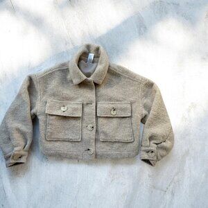 Nordstrom Girls Crop Jacket Tan Size 7/8